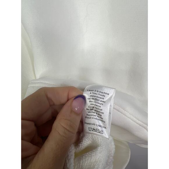 NEW ATM French Terry Garment  Dye Vintage Raglan Sweater Women's White Sz: Large - Picture 8 of 10